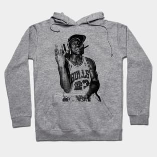 WHITE ART - michael jordan three peat Hoodie